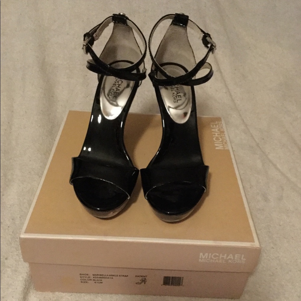 Michael kors ankle strap clear shoe